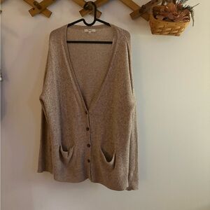 Madewell Cream Cardigan Sweater V-Neck Large